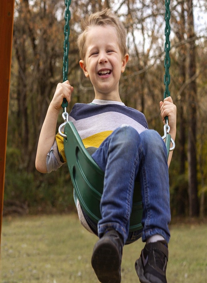 Swing-N-Slide WS 4881 Extreme-Duty Swing Seat with Comfort Coated Chains, Green Seat with Green Chains - Image 2