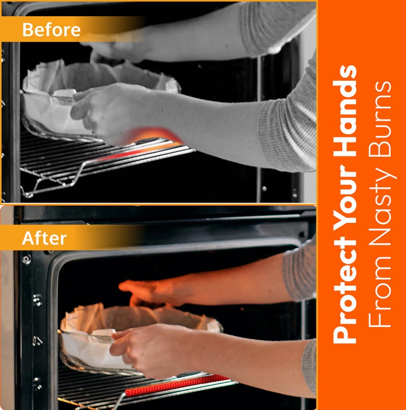ThreadNanny Oven Liners for Bottom of Oven (2-pack) Bundled with Rack Shield Guard (2-pack) - Large Mats for the Bottom (17"x 25") and 14" Silicone Rack Protector - Reusable & Heat Resistant Kitchen Accessories - Image 5