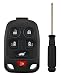 AYGUCEKE No Cutting Required Replacement Key Fob Cover Case fit for Honda Odyssey 2011 2012 2013 Keyless Entry Key Fob Shell 6 Buttons - Image 2