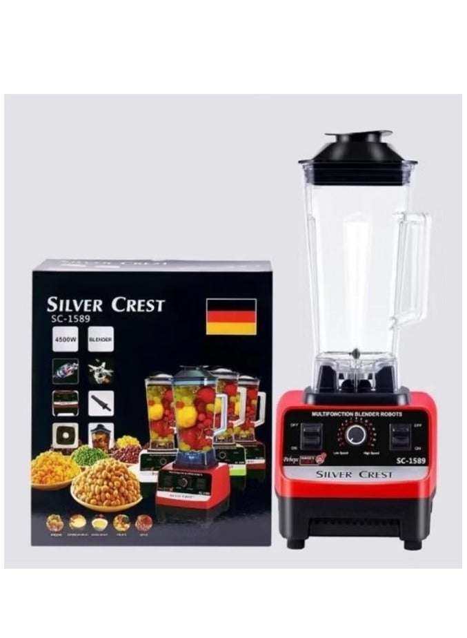 سيلفر كريست خلاط سيلفر كريست الاحترافي SC-1589 - جهاز متعدد الوظائف بسعة 2.5 لتر لسحق الثلج وحبوب البن والتوابل - Image 4