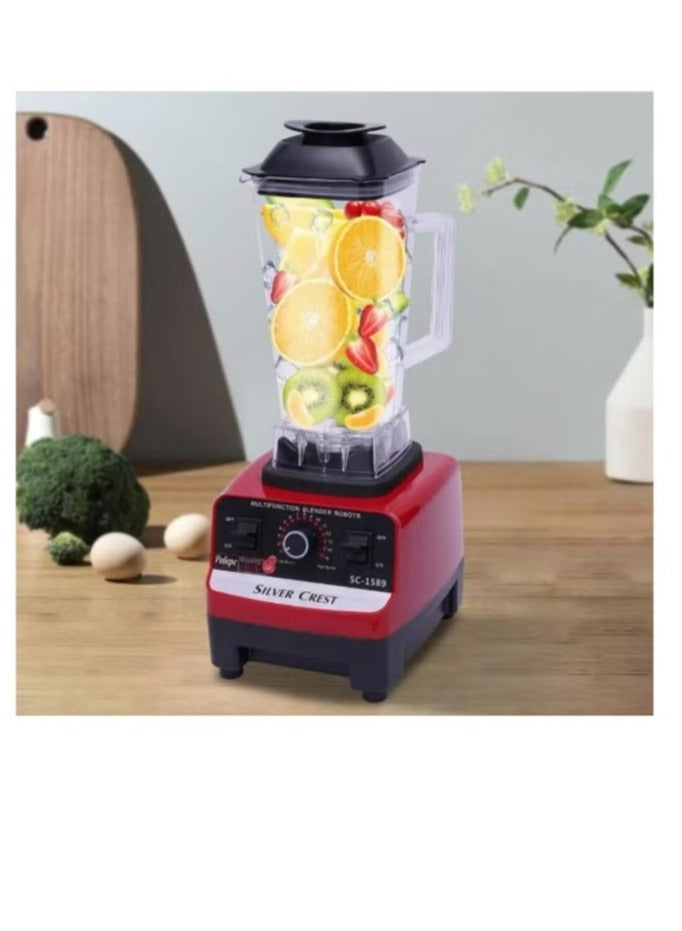 سيلفر كريست خلاط سيلفر كريست الاحترافي SC-1589 - جهاز متعدد الوظائف بسعة 2.5 لتر لسحق الثلج وحبوب البن والتوابل - Image 3