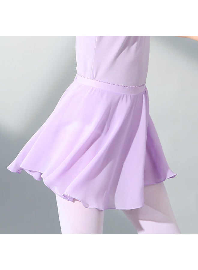 Smart Friends Zhiyouban Children's Dance Skirt, Girls' Half Skirt, Short Dance Skirt, Ballet Skirt, Half-chiffon Skirt, Pink, L - Image 1