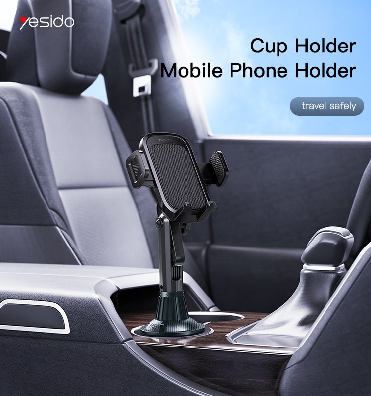 Yesido C195 Car Cup Holder Phone Mount – Adjustable 360° Rotation & Tight Grip Design - Image 2