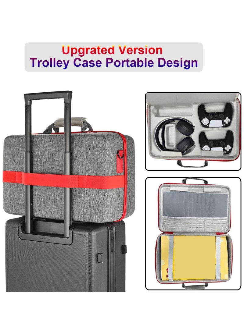 MMG - Carrying Case for Ps5, Shockproof Hard Shell Carry Case Travel Bag, Hard Shell Travel Case for PlayStation 5 Console Controller, Waterproof Organizer Protective Case - Image 1