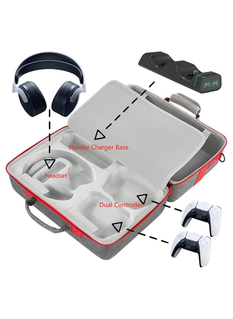 MMG - Carrying Case for Ps5, Shockproof Hard Shell Carry Case Travel Bag, Hard Shell Travel Case for PlayStation 5 Console Controller, Waterproof Organizer Protective Case - Image 1