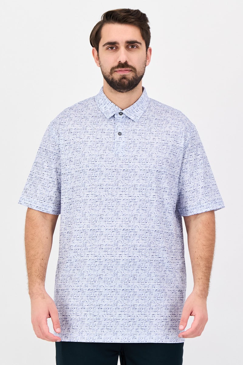 Greg Norman Men Sportswear Fit Short Sleeve Golf Polo Shirt, Multicolor - Image 1