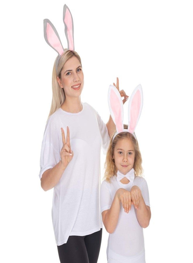 Funcredible Bunny Ears Headband - 2 Pack Bendable Rabbit Ears for Women, Men and Kids - Bunny Costume Accessories for Cosplay and Dress-Up - (White and Gray) - Image 4