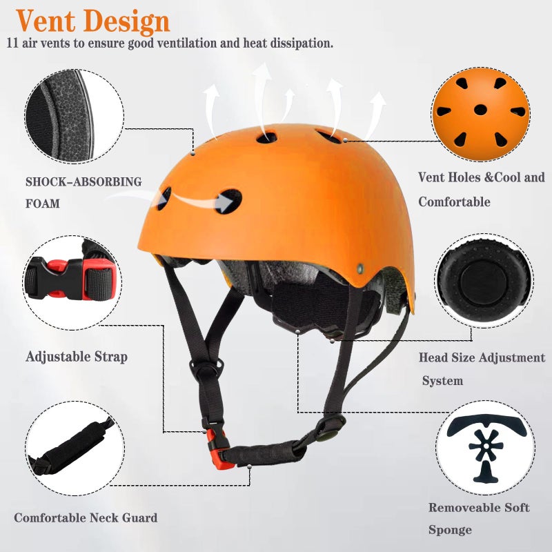FOOKCIAN Kids Helmet, Toddler Helmets Adjustable Toddler Bike Helmet Youth Sport Kids Protective Gear Ages 2-8/8-14 Years Old Boys Girls Years Old for Multi-Sports Skateboarding,Skating Scooter - Image 5