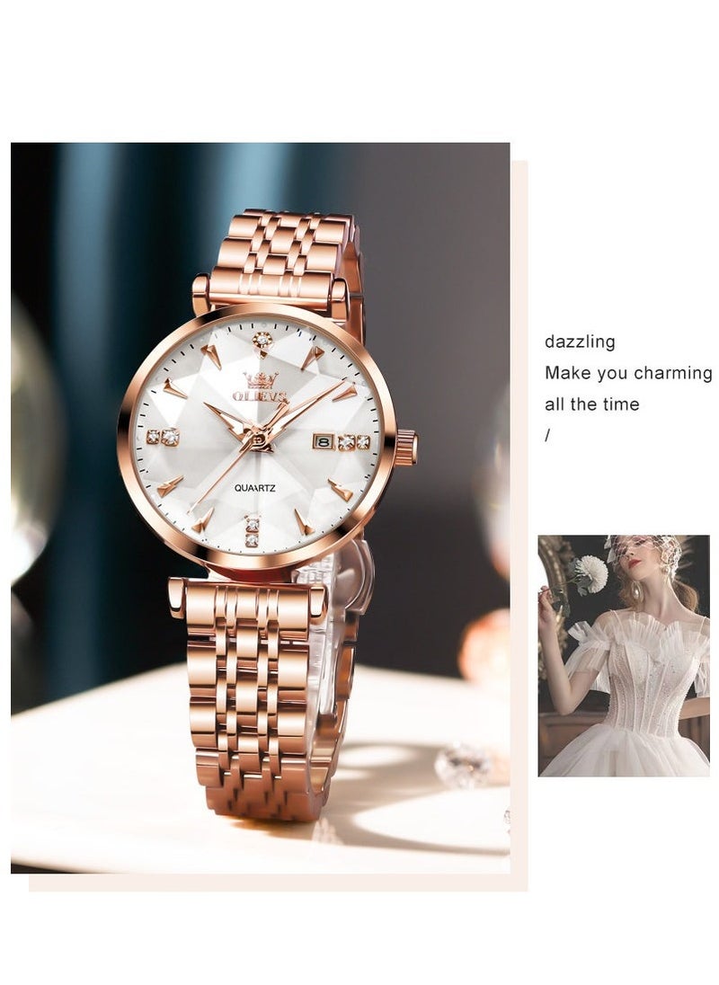 أوليفز Watches for Women Stainless Steel Quartz Water Resistant Analog Watch 32mm 5536 - Image 5