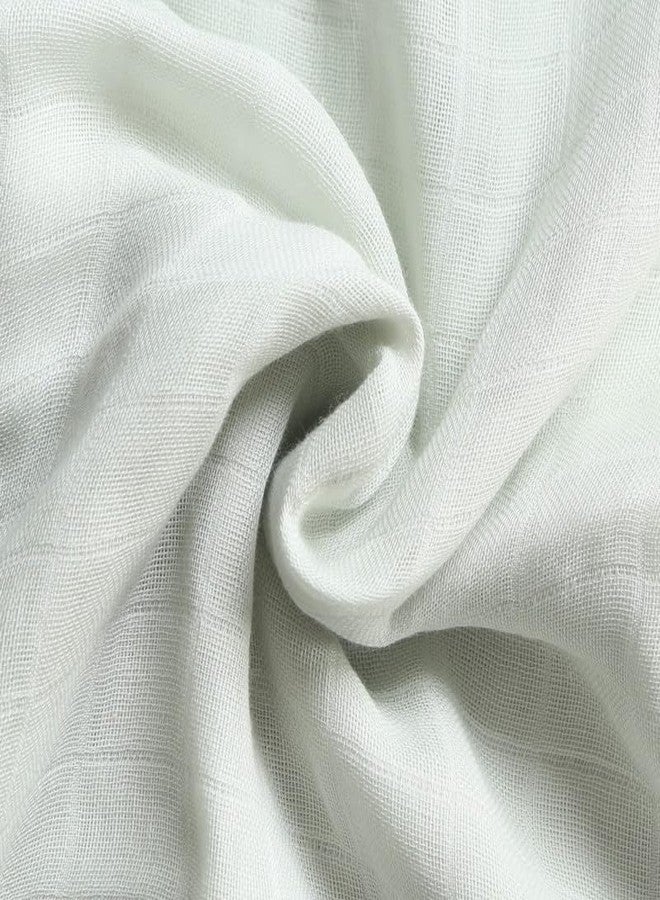 Coocuddle Bamboo Muslin Swaddle: Cartoon & Plain Mint Grey - Set of Two, Organic Cotton, Soft & Breathable, Ideal for Newborns, Perfect for Swaddling, Daily Use & Baby Sleep - Image 5