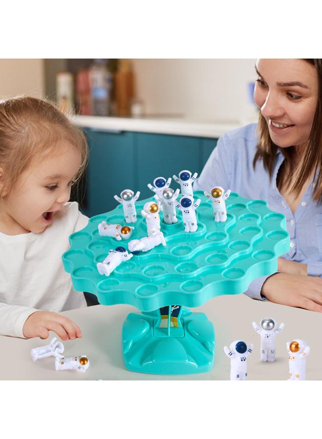 NIBEMINENT Balance Tree Game Toy Puzzle Early Educational Interactive Counting L Blue 48 Spaceman  - Image 3