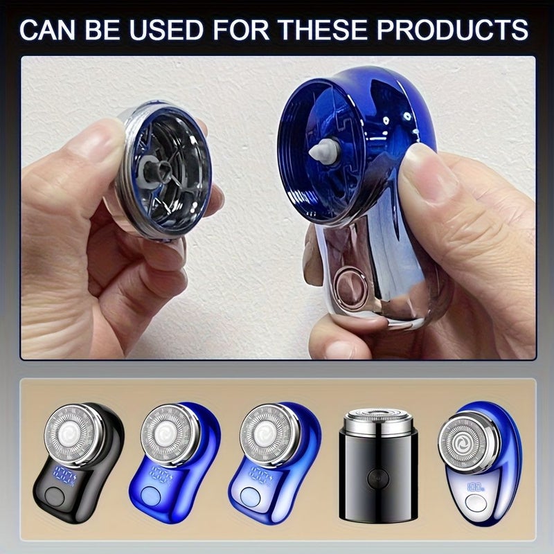 1pc Replacement Blades For Electric Portable Shaver Men Capsule Shaver Dual Ring Blade Mesh Stainless Steel Self Sharpened Blade Suitable For Mini Razor - Image 3