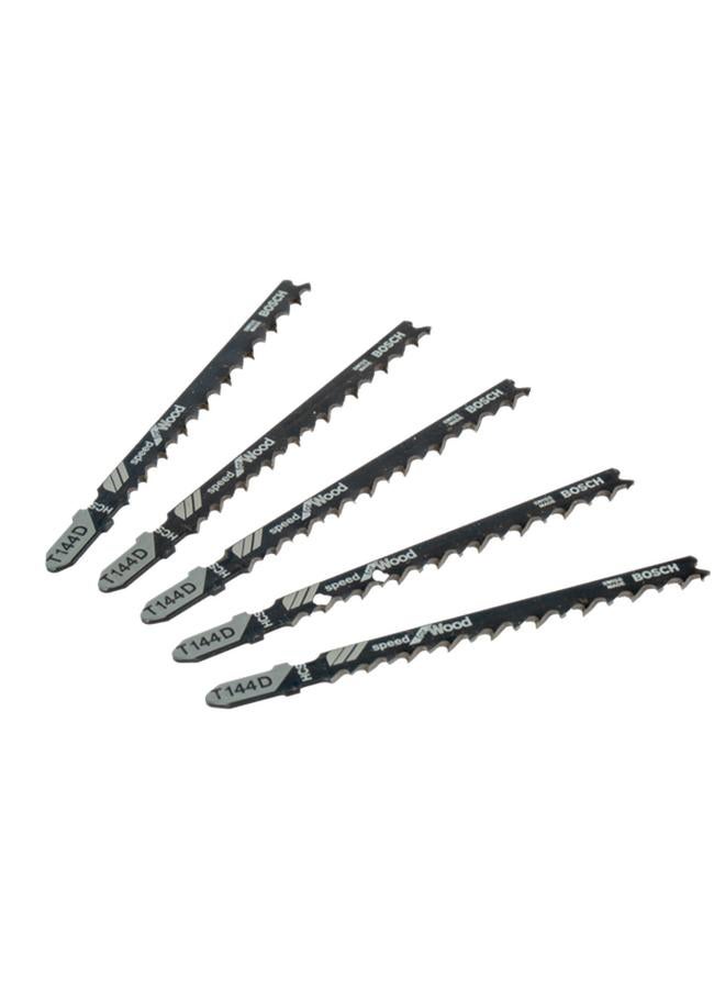 BOSCH 5-Piece T144D Fast Wood Cut Jigsaw Blade - Image 1
