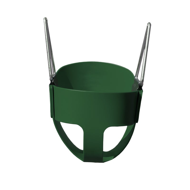 Gorilla Playsets 04-0008-G/G Full Bucket Toddler Swing, Bucket, Green 60" Plastic Coated Chains, 50 Lb Capacity - Image 3