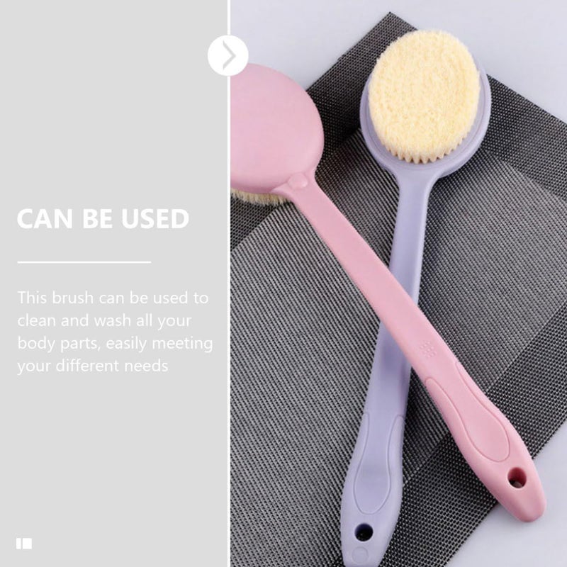 Long Handle Body Bathing Brush Soft Bristles Exfoliating Body Scrub Brush Back Scrubber for Shower Bath Supplies, Suitable for Wet and Dry Skin Cleaning - Image 4