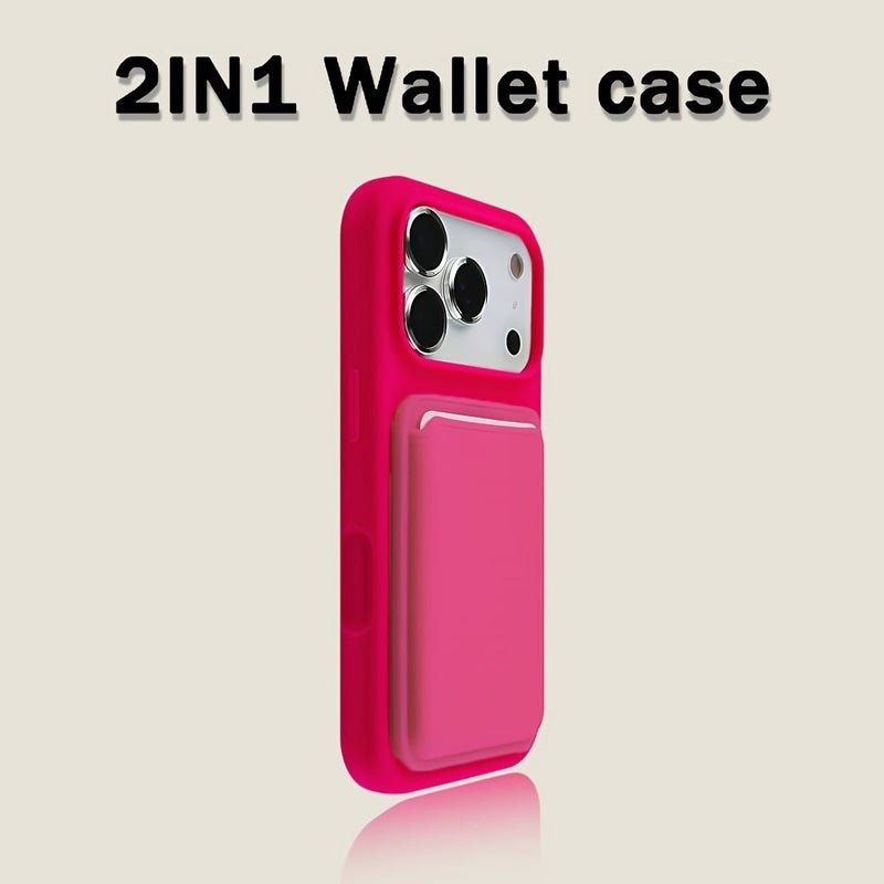 Green Protective Phone Case For iPhone 15 Plus With Card Slots - Image 5