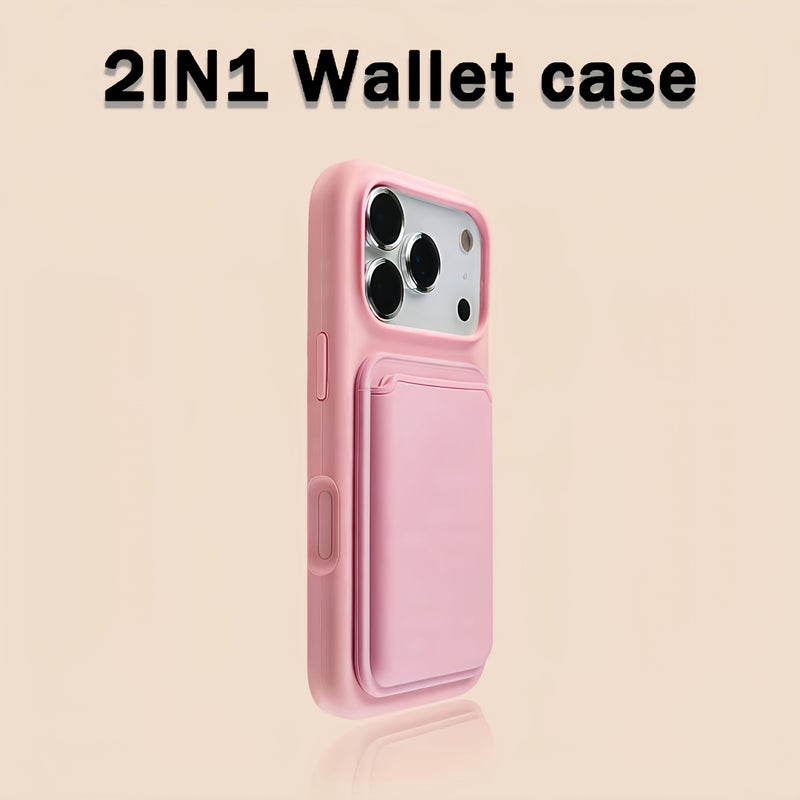 Green Protective Phone Case For iPhone 15 Plus With Card Slots - Image 1