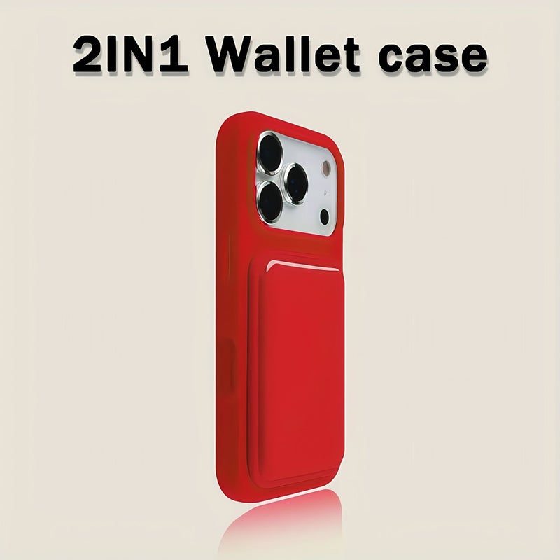 Green Protective Phone Case For iPhone 15 Plus With Card Slots - Image 3