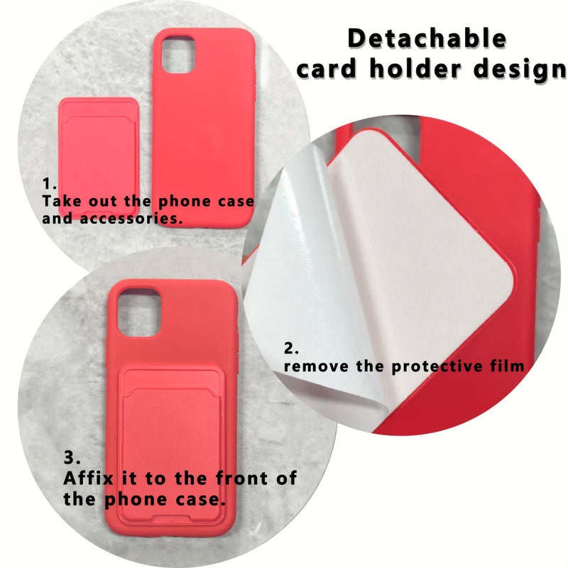 Green Protective Phone Case For iPhone 15 Plus With Card Slots - Image 4