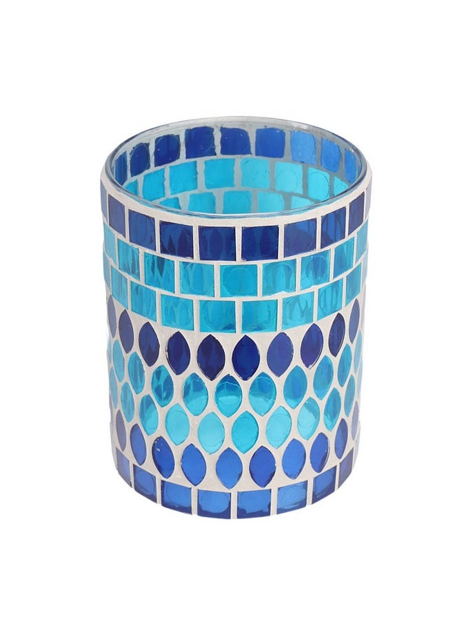 Hztyyier - Hztyyier Votive Candle Holder Mosaic Tea Light Holders Table Decor for Wedding Centerpieces Party Decorations(Blue) - Image 1