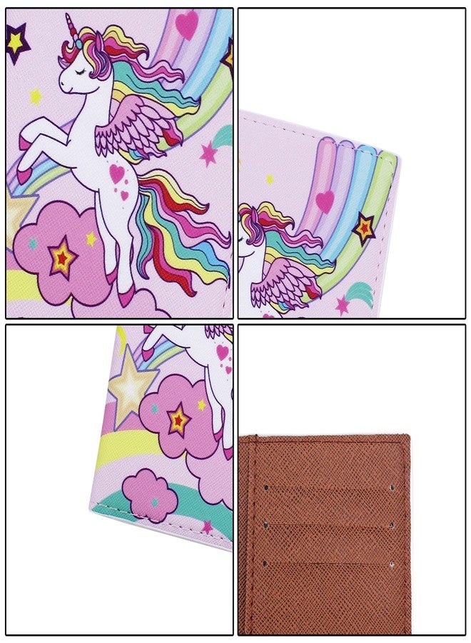 JUMISEE Cute Unicorn Passport Cover PU Leather Passport Holder Slim Travel Wallet Card Case for Women Girls Kids - Image 5