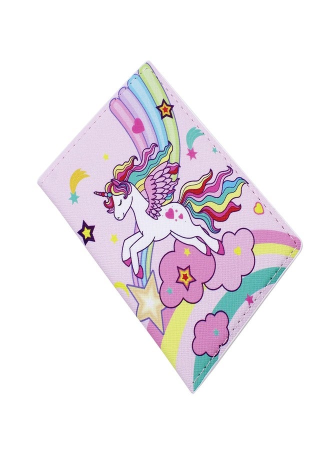 JUMISEE Cute Unicorn Passport Cover PU Leather Passport Holder Slim Travel Wallet Card Case for Women Girls Kids - Image 2
