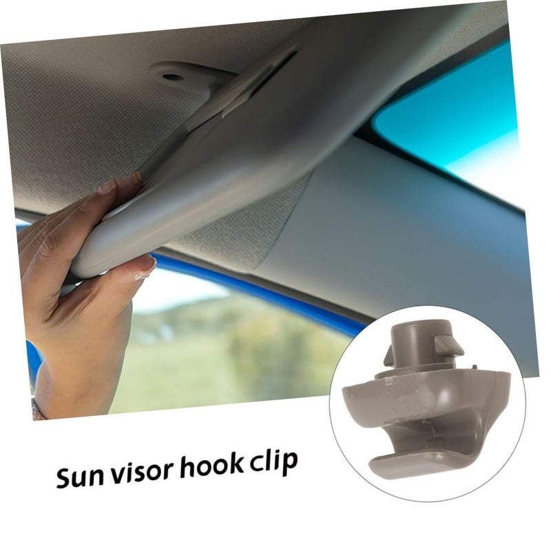 Dark Grey Car Sun Visor Hook Replacement Clip Easy Install Maintain - Image 4