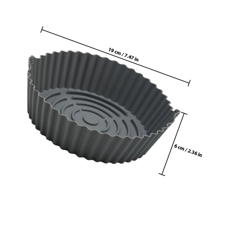 Non-Stick Air Fryer Fryer Silicone Pot Double Handle Air Fryer Liner - Image 2