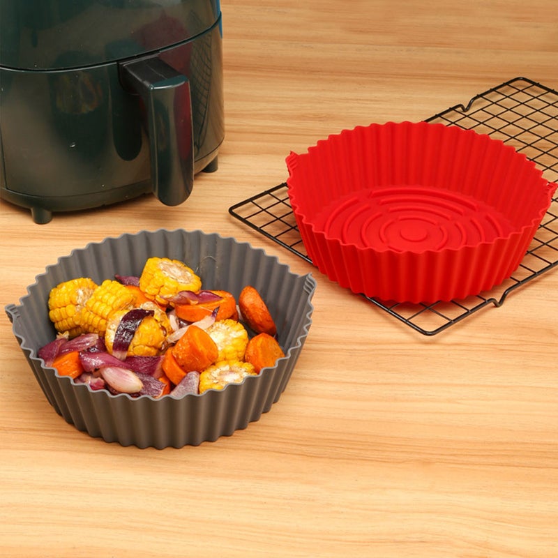 Non-Stick Air Fryer Fryer Silicone Pot Double Handle Air Fryer Liner - Image 4
