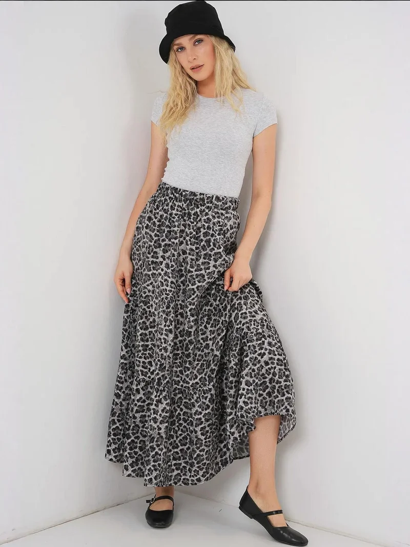 BIG DART BDART Maxi Skirt with Patterned Design