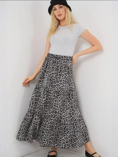 BIG DART BDART Maxi Skirt with Patterned Design