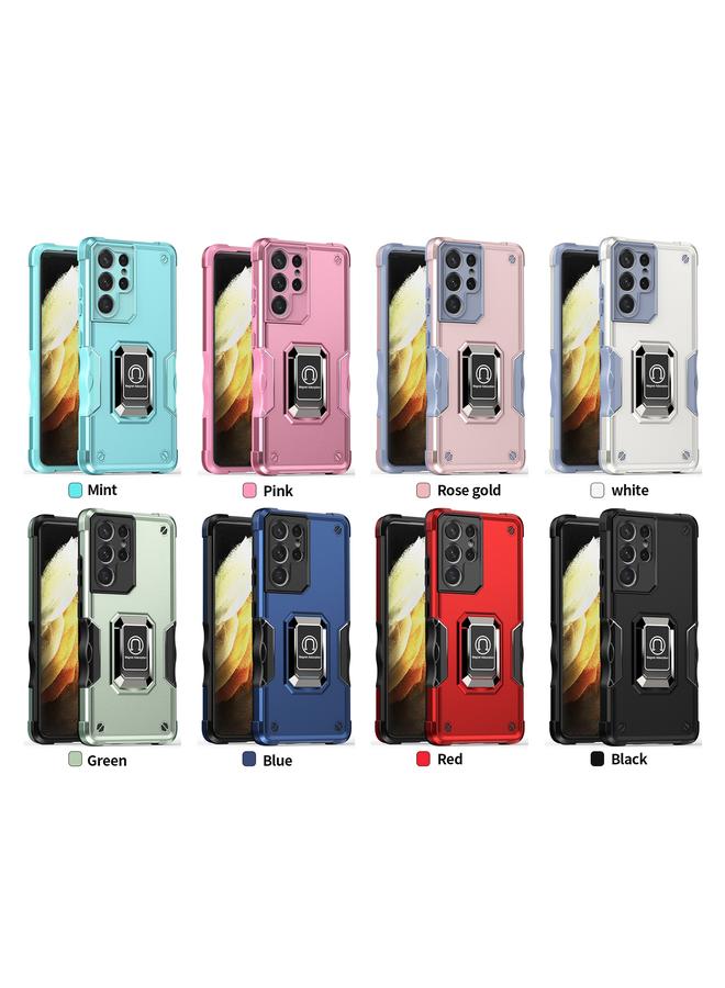 اس-توب جراب لهاتف Samsung Galaxy S21 Ultra 5G مزود بحلقة وحامل هاتف مدرع غير قابل للانزلاق - Image 2