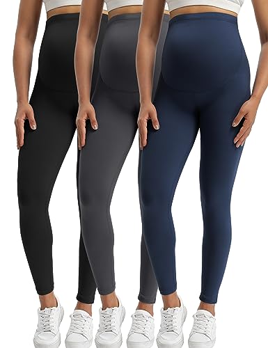 Buttergene Women's Maternity Leggings over the Belly Pregnancy Active Wear Workout Yoga Tights Pants - Image 1