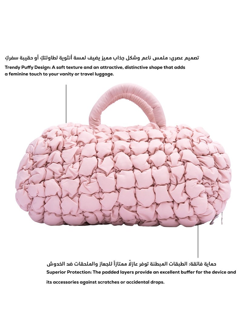 Clara Luxury Hair Tool Storage Bag – Quilted Protective Case for Styling Devices & Accessories - Image 2