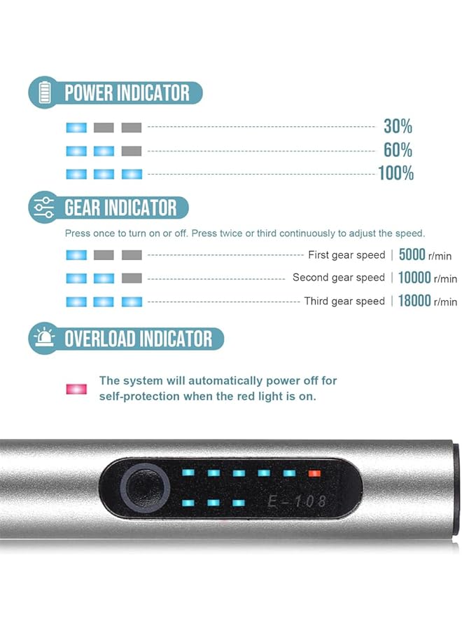 erorex Electric Engraving Pen With 37 Bits Usb Rechargeable Cordless Engraving Machine Portable Mini Engraver Tools Diy Rotary Etching Pen For Jewelry Wood Glass Stone Carving Silver - Image 3