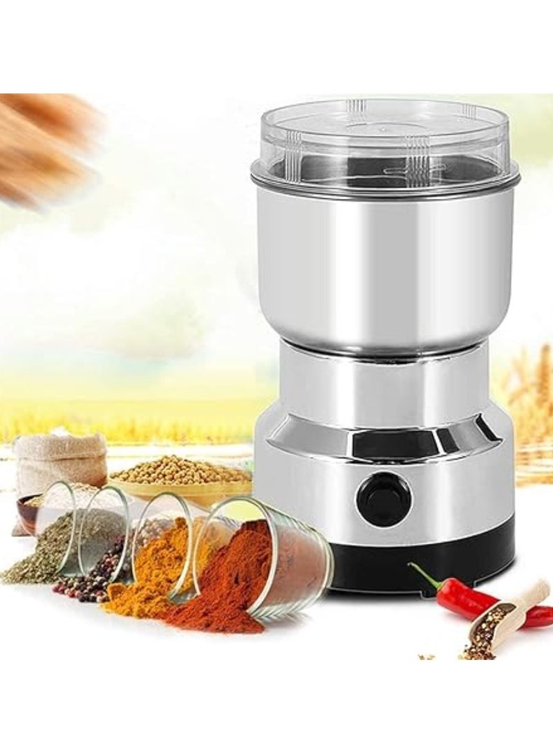 Stainless Steel Electric Portable Coffee Grinder Grinder for Spices Dry Foods Beans Nuts and Small Foods Powder Machine - Image 1