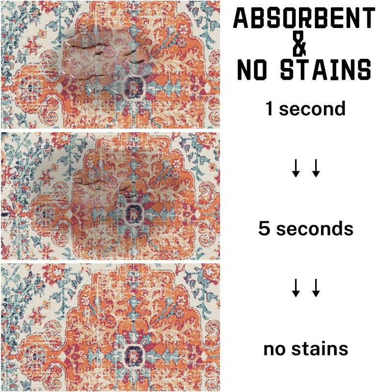 Ideasonna Absorbent Pet Dog Bowl Mat for Food and Water, Pet Cat Food Feeding Mat with Non Slip Rubber Backing, Dog Food Mats for Floors Waterproof, 12"x20" - Image 5