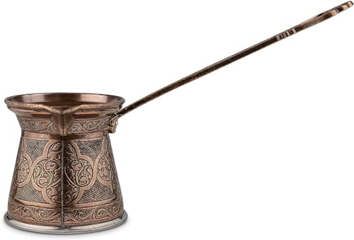 Alisveristime Premium Turkish Coffee Set - 12-Person Turkish Coffee, Cezve, 2-Person Cups, Delight Bowl, and Tray (4 Colors) (Brown) - Image 5