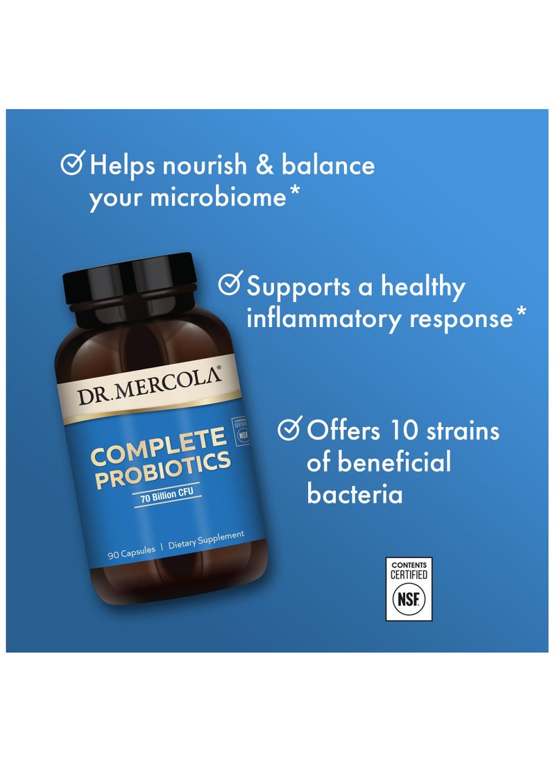 Dr. Mercola Complete probiotics 70 billion cfu 90 capsules | dietary supplement  - Image 4