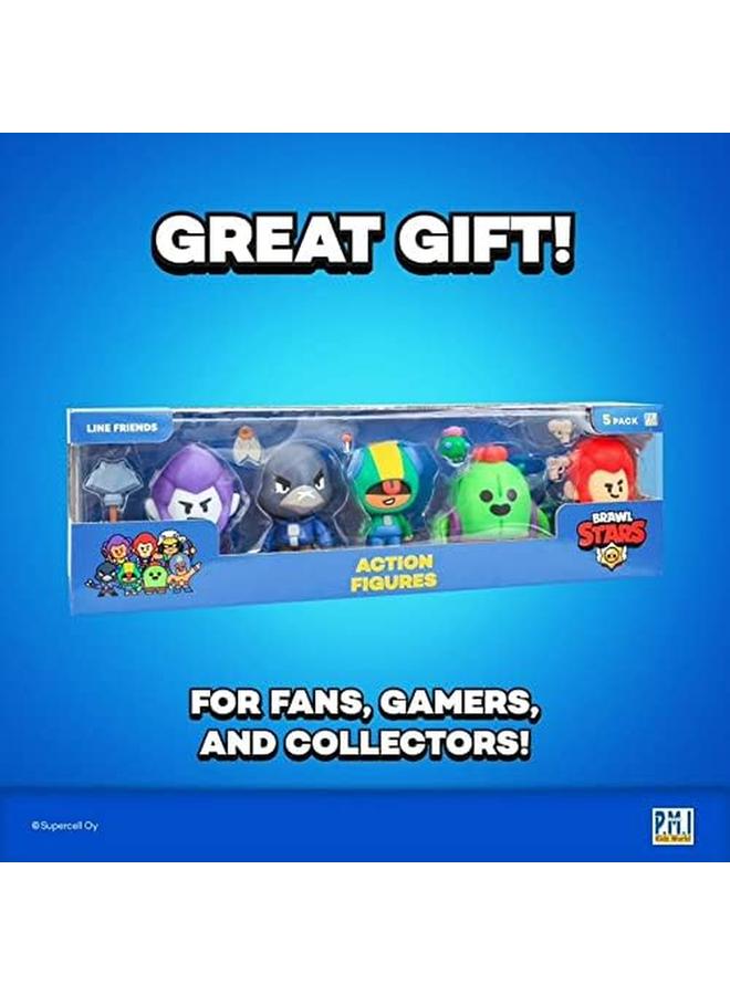 براول_ستارز مجموعة شخصيات مجسمة S1 مكونة من 5 قطع متعددة الألوان - Image 4