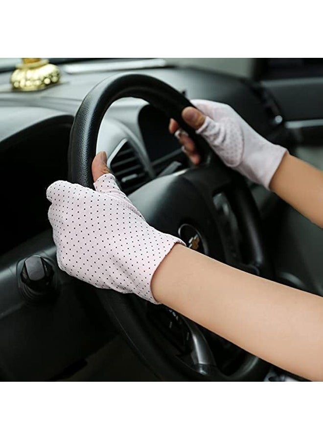 Generic - 1 Pairs Sunscreen Fingerless Gloves Non-slip UV Protection Driving Gloves Summer Outdoor Gloves for Women and Girls - Image 1