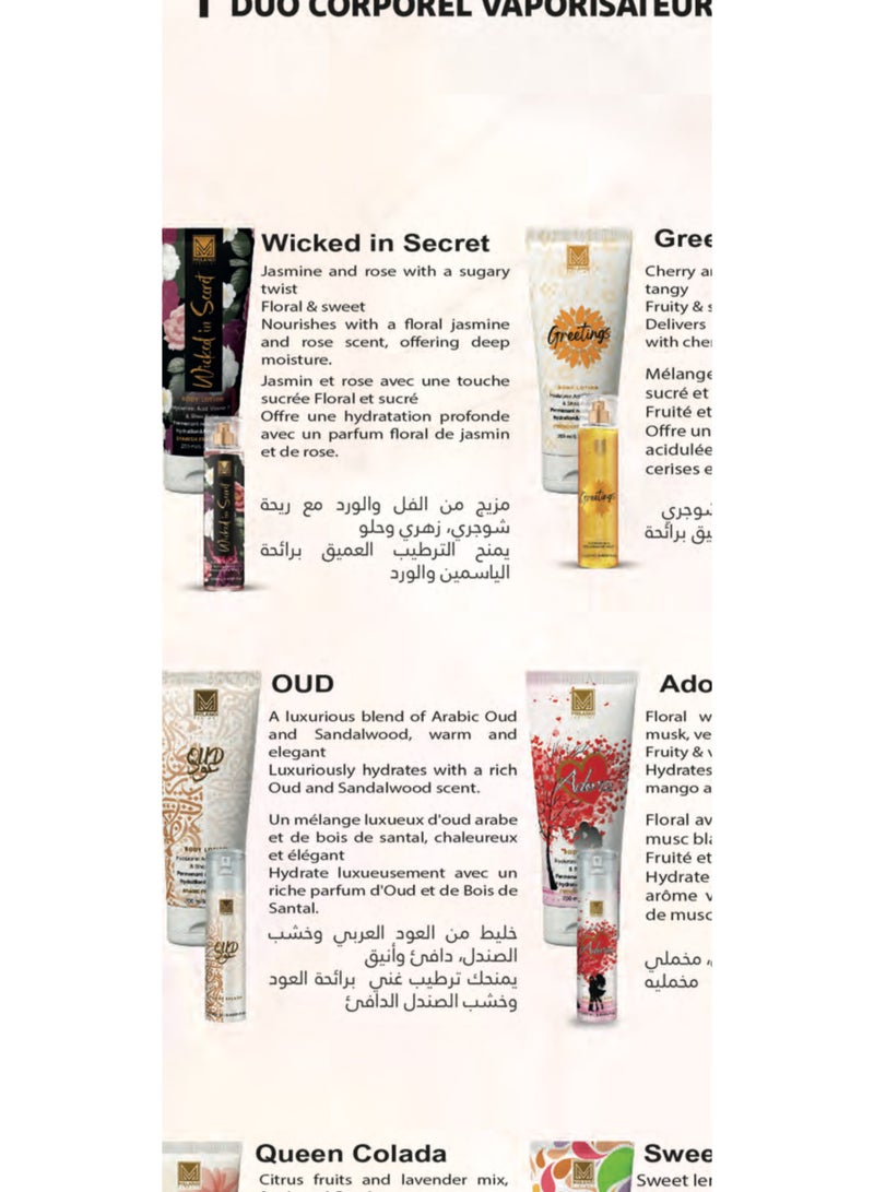 ميلانوفارما Melano Pharma - Oud Body Lotion 200ml & Body Splash - Image 4