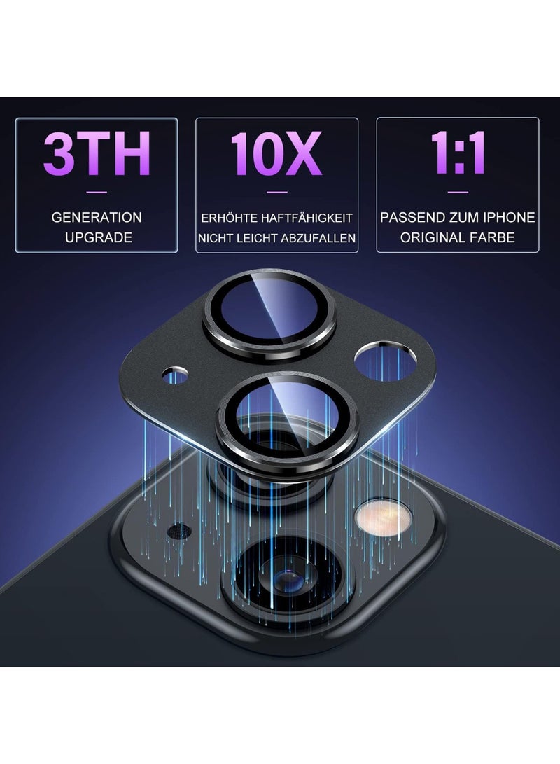 Captaintech Pow For iPhone 15 /iPhone 15 Plus Camera Lens Protector 【Not for iPhone 15 Pro/15 Pro Max】【Drop Protection】 9H Tempered Glass Camera Cover Screen Metal Ring Case Friendly Scratch Resistant - Image 4