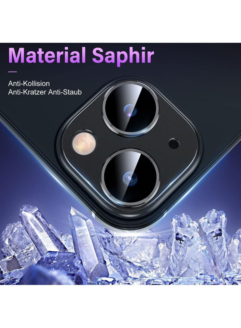 Captaintech Pow For iPhone 15 /iPhone 15 Plus Camera Lens Protector 【Not for iPhone 15 Pro/15 Pro Max】【Drop Protection】 9H Tempered Glass Camera Cover Screen Metal Ring Case Friendly Scratch Resistant - Image 3