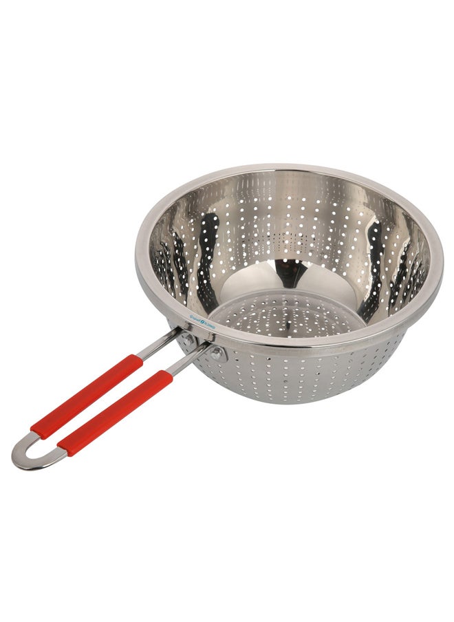 AL SANIDI Stainless steel rice strainer, Rice, Vegetables and fruits strainer, Silver, Size 20 Cm  - Image 4
