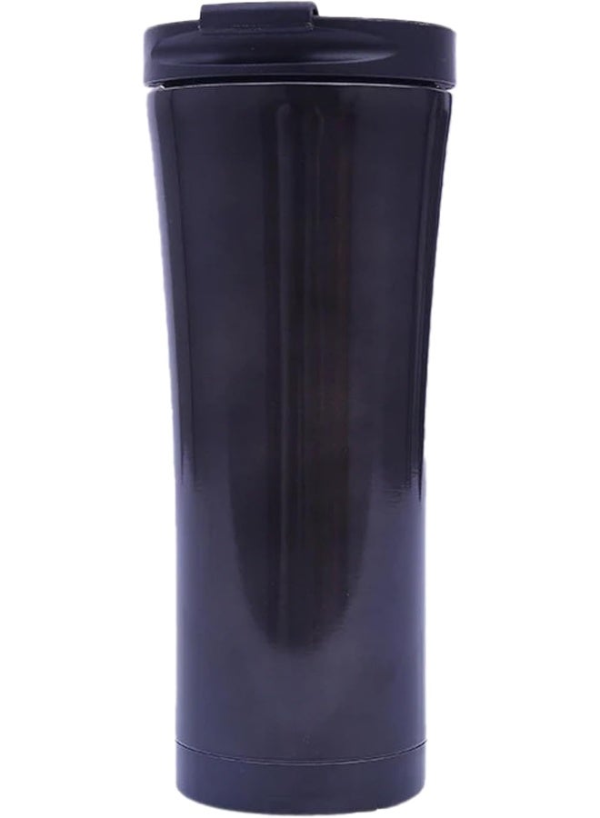 BS B&S Stainless Steel Tumbler Flask Bottle with Plastic Lid | Vacuum Insulated Beverage Bottle | Leak-Proof Insulated Double Wall | 12 Hours Hot and Cold Water Bottle | Vacuum Flask 500ML (Black) - Image 1