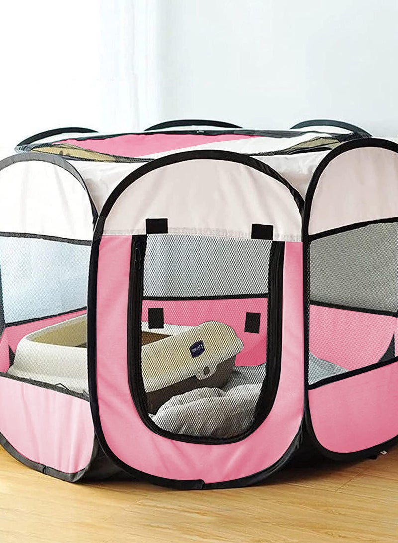 كيدل خيمة قابلة للطي للحيوانات الأليفة، قفص للكلاب والقطط، حظيرة للكلاب والقطط، خيمة للقطط والجراء، سياج للنوم 73*73*43 سم - Image 2