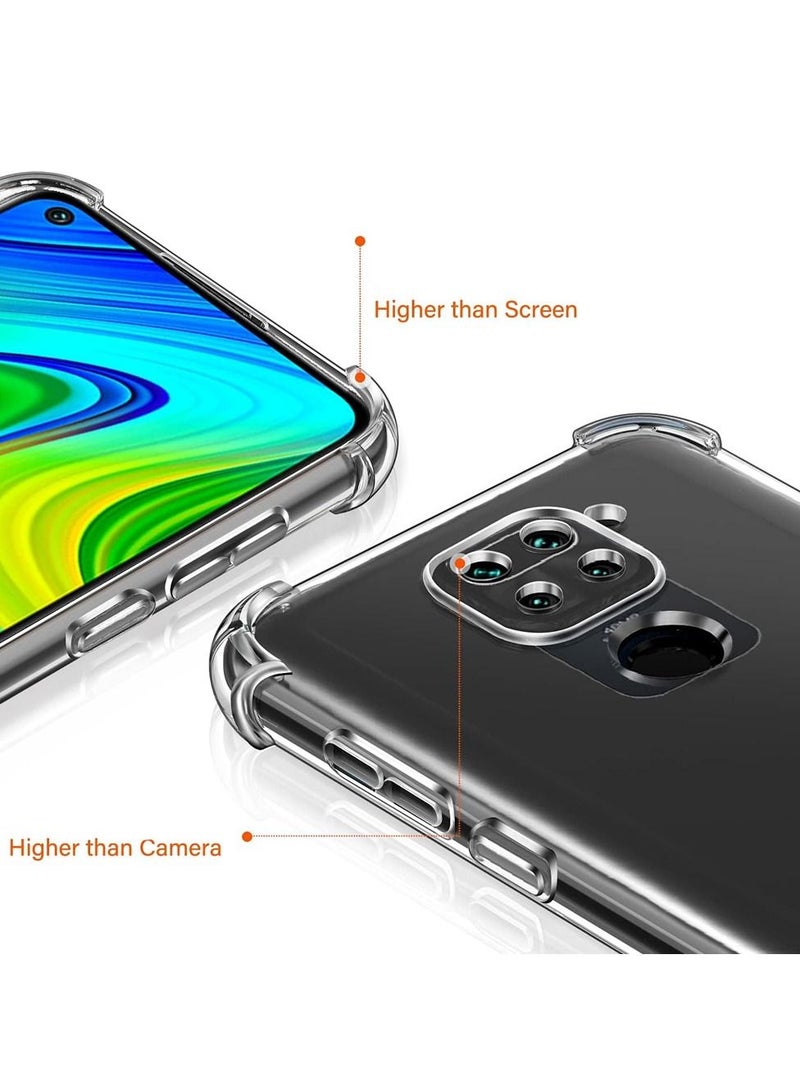 CATANES Xiaomi Redmi Note 9 Case Cover Clear Protective TPU Four Corners Cover Transparent Soft Case - Image 4