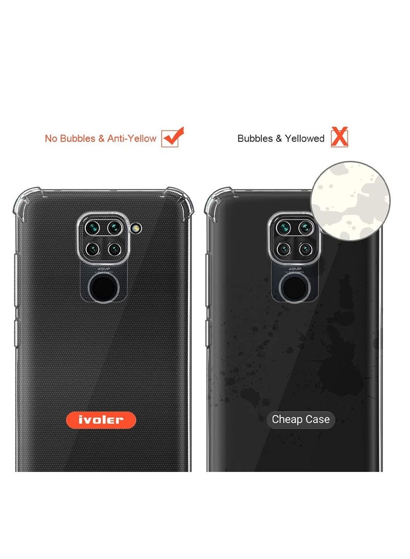 CATANES Xiaomi Redmi Note 9 Case Cover Clear Protective TPU Four Corners Cover Transparent Soft Case - Image 5