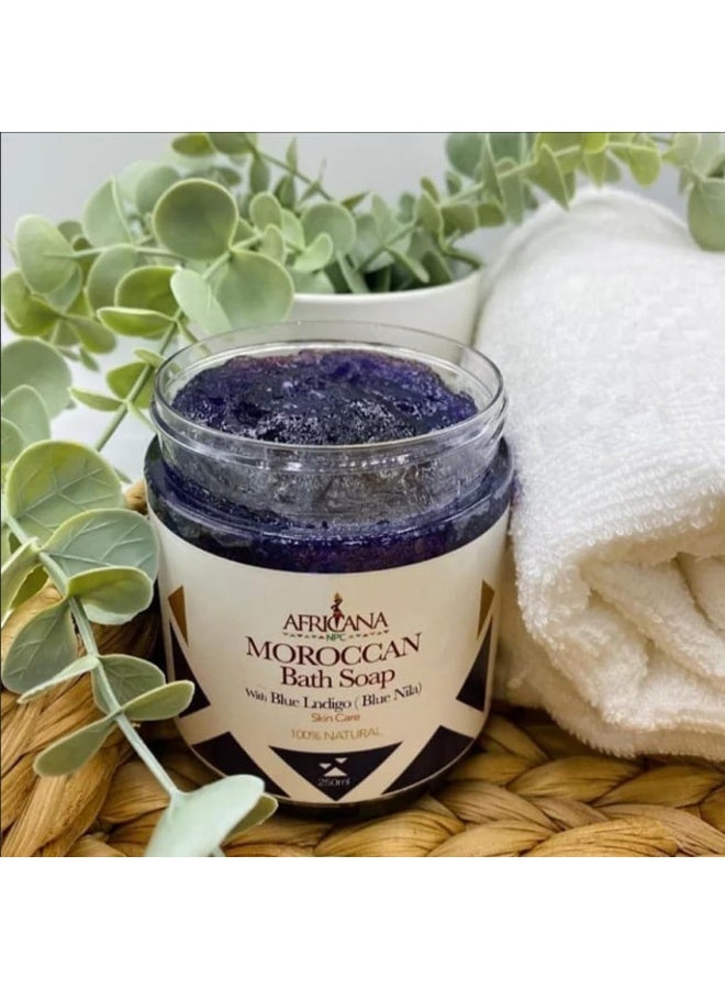 AFRICANANPC Original Moroccan Soap Blue Nila by Africana NPC 300g – The Secret to Soft, Radiant, and Flawless Skin - Image 4